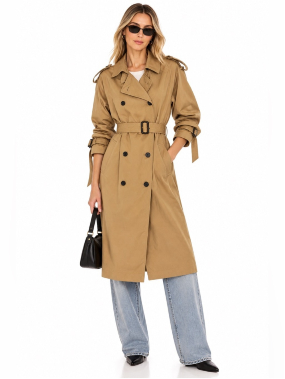 UNDERTREE Classic Camel Double Breasted Belted Trench Coat Like New

Timeless ca